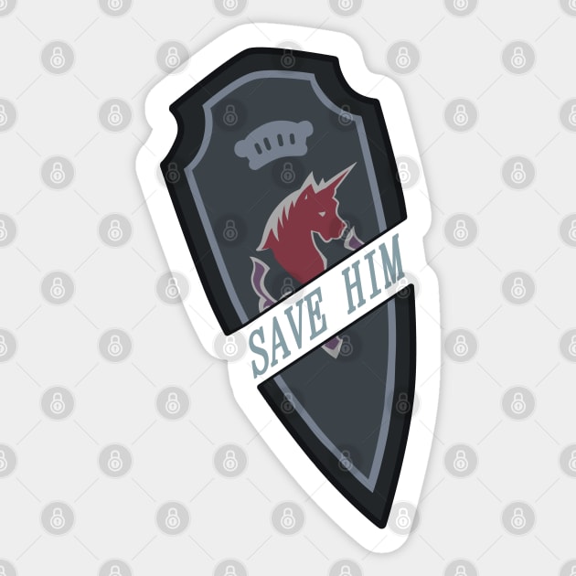 Haurchefant DSU Save Him [FFXIV] Sticker by BanannaWaffles